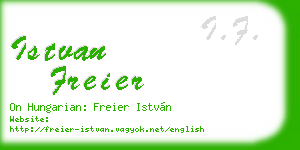 istvan freier business card